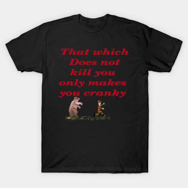 Cranky Bear Ornery Grumpy Angry Hunter Gun Shoot T-Shirt by The Cheeky Puppy